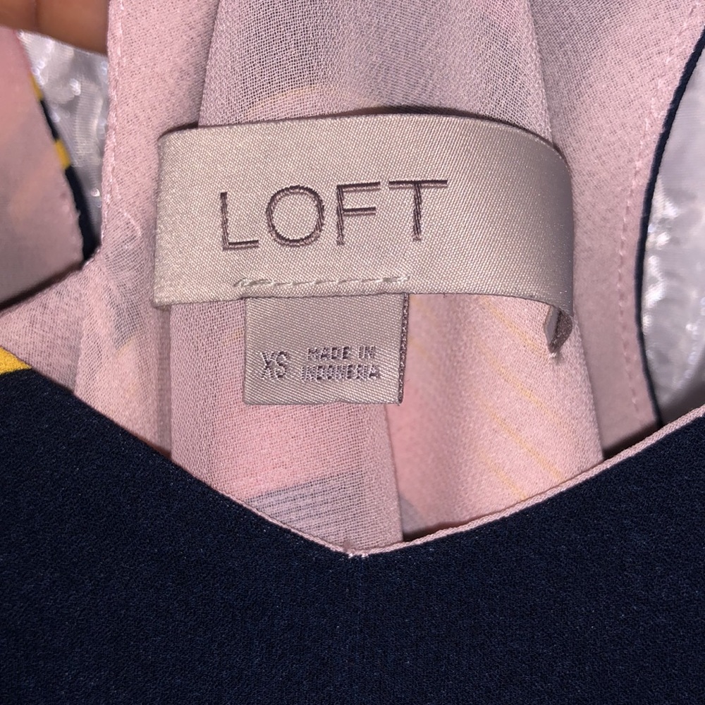 Women, Tops, Loft, Racerback, X-Small, Multi-Color Stripes - Picture 3 of 7
